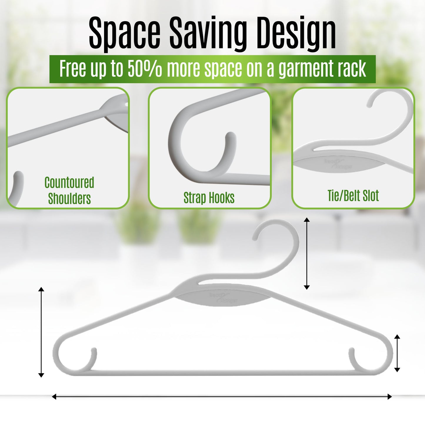 Ready Hanger 40 Count (White Plastic)