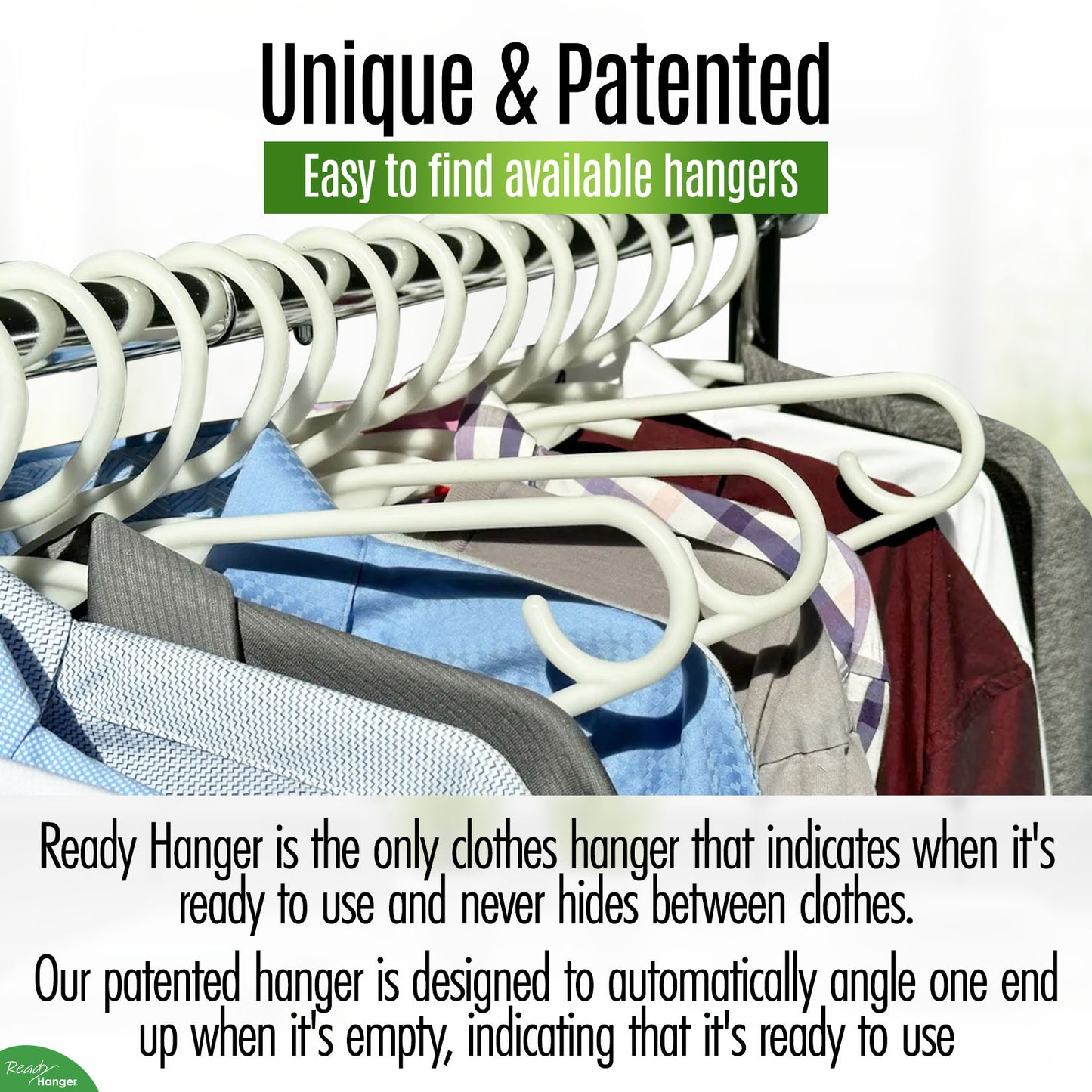 Ready Hanger 40 Count (White Plastic)